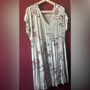 Maurices Cream Floral Mini Dress